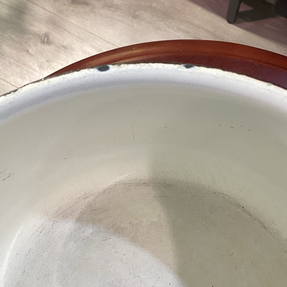 Rare Aribia Finel pot in the red Neptun pattern. - Picture 6 of 9